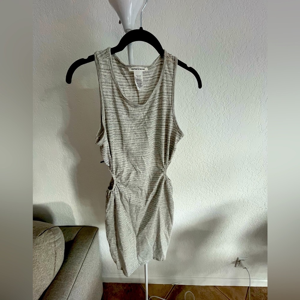 White and black dress